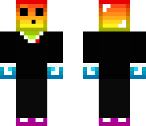 rainbow slime in a suit