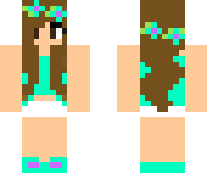 blue flower girl