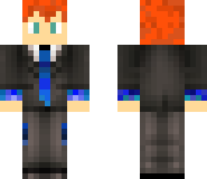 red head in suit