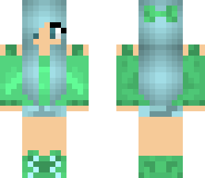 green and blue girl