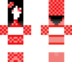 red and pink zigzag girl