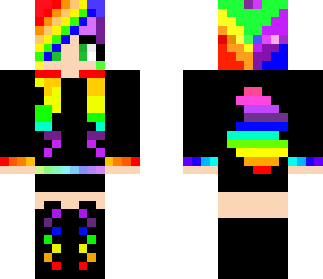 rainbow wolf girl