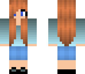 blue ombre girl