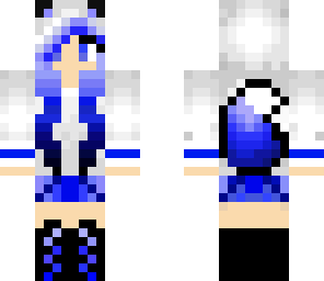 fox girl blue