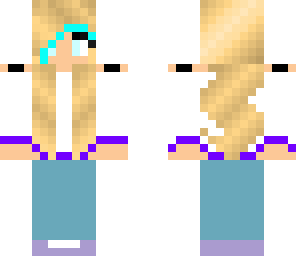 purple blue girl