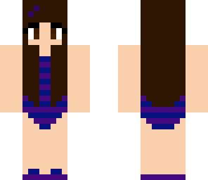 purple and blue bathing suit