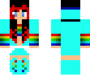 neon rainbow girl