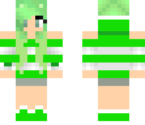 green loving girl
