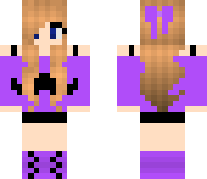 purple mustache girl