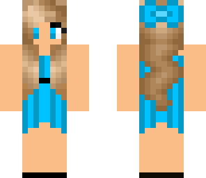 blue dress blonde girl