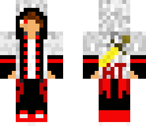 red teen at and golden sword