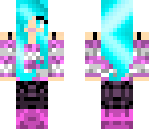 blue and pink girl