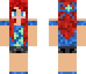 blue flower girl