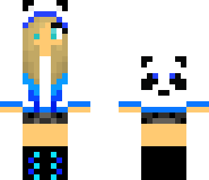 blue panda girl
