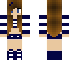 follow me blue and white girl