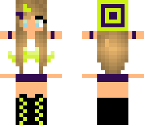 lime and purple mustache girl