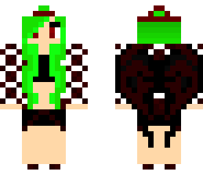 green hair fallen angel