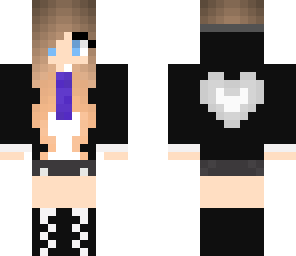 girl in a tux with a hood