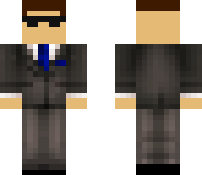 suit with blue accent