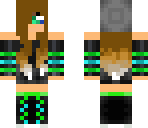 blue green stripe hoodie - girl