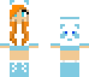 blue panda girl