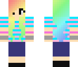 rainbow hair girl