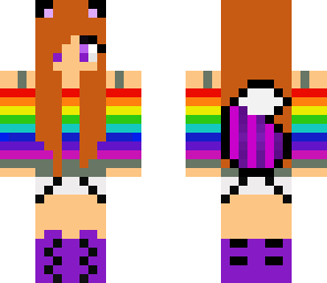 rainbow wolf girl