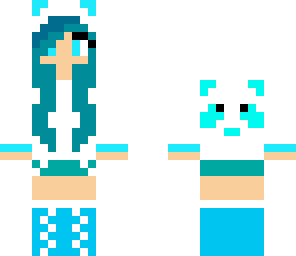 blue panda girl