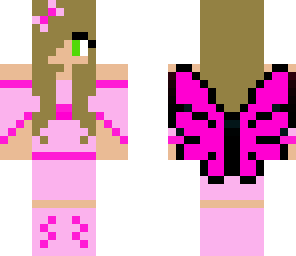 pink butterfly girl