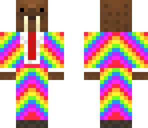 walrus in a rainbow suit