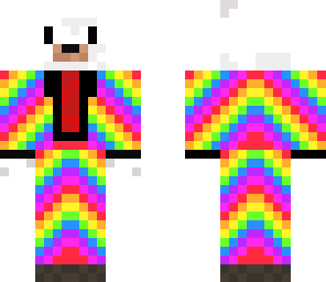 polar bear in a rainbow suit