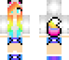 rainbow hoodie wolfie