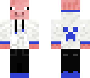 blue hoodie pig