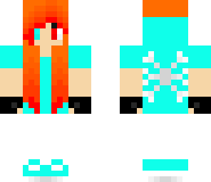 ice girl with fire hair