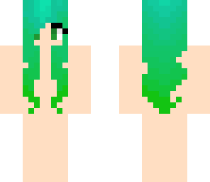 blue and green girl hair base