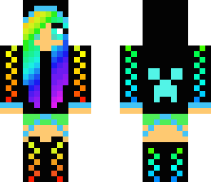 rainbow emo girl