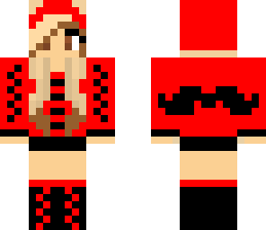 red mustache girl