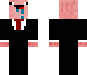 weird pig in suit