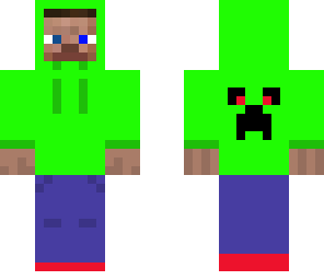 steve in creeper hoodie