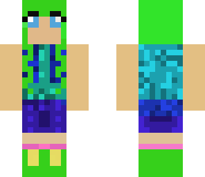 green haired girl