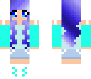 blue haired teen