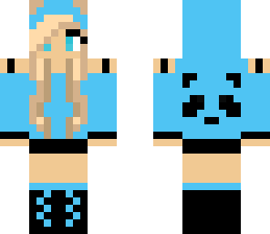 blue panda girl