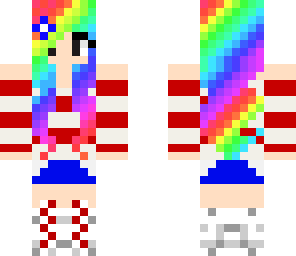 cute girl rainbow fourth of july