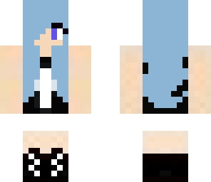 pastel blue hair punk girl