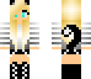 edited cat girl with blue eyes
