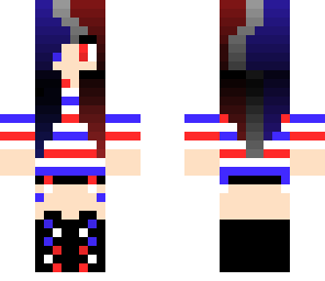 red white and blue girl