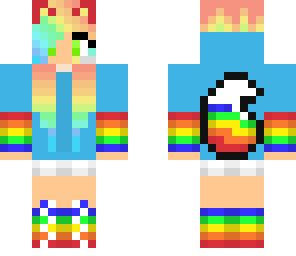 rainbow wolf girl