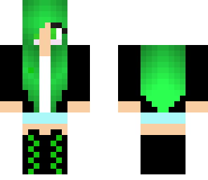 green haired girl