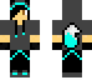 cyan wolf boy hoodie