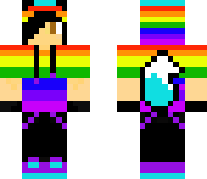 rainbow wolf hoodie